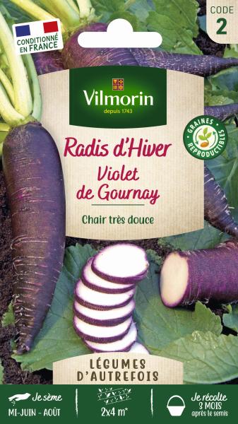 Potagères - Radis Violet de Gournay - Légumes d'Autrefois - PACKAGING_RECTO